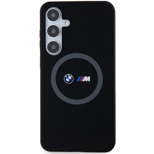 BMW M Silicone Printed Ring MagSafe case for Samsung Galaxy S24+ - black