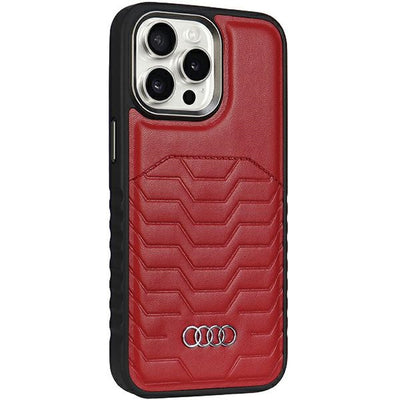 Audi Synthetic Leather case with MagSafe for iPhone 14 Pro - red
