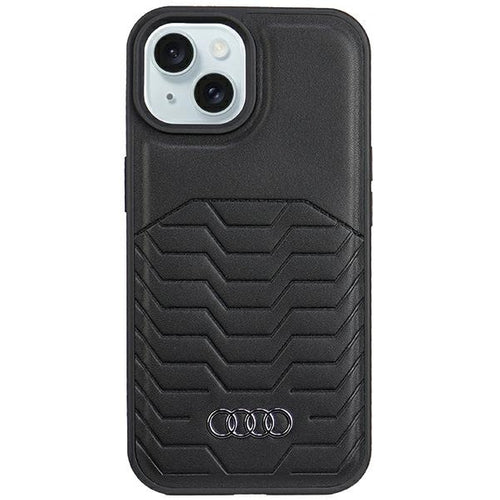 Audi Synthetic Leather Case with MagSafe for iPhone 15/14/13 - Black