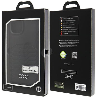 Audi Synthetic Leather Case with MagSafe for iPhone 15 Plus / 14 Plus - Black