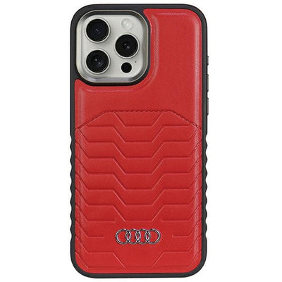 Audi Synthetic Leather case with MagSafe for iPhone 15 Pro - red