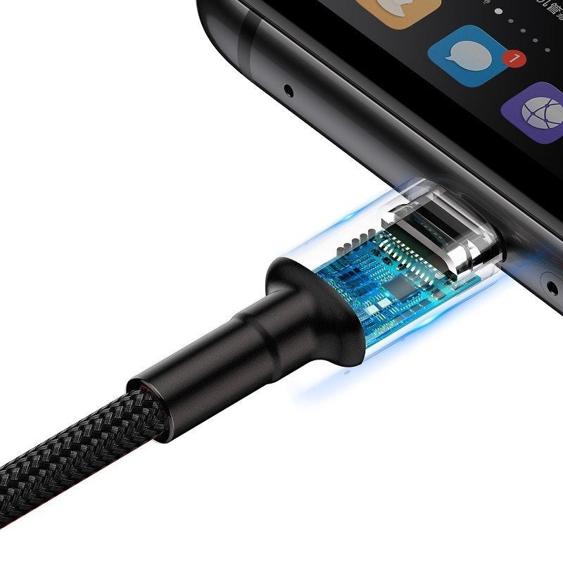 Baseus Cafule USB-C Cable Huawei SuperCharge, QC 3.0, 5A 1m (Black+Gray) - Product Image 6