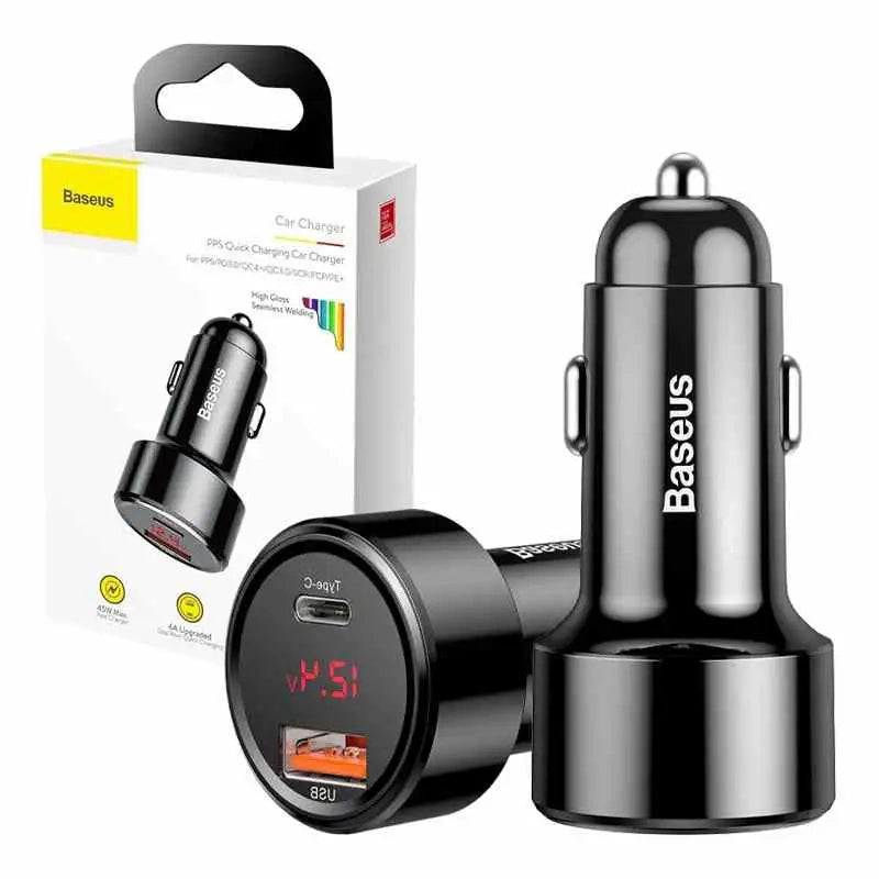 Ładowarka samochodowa Baseus Magic USB + USB-C QC 4.0 PD 45W (czarna) - Product Image 8