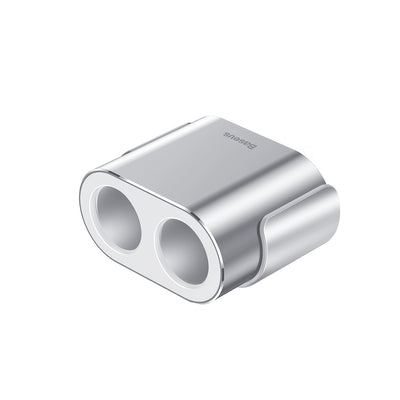 Baseus CRDYQ-0S Splitter 2x Cigarette Lighter Socket 80W 2x USB-A 3.1A - Silver