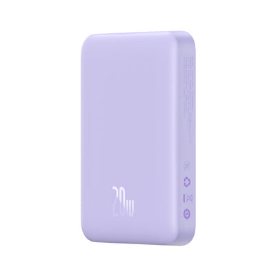 Baseus Magnetic Mini Inductive Powerbank 10000mAh 20W - Purple + USB-C - USB-C Cable
