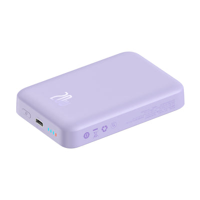 Baseus Magnetic Mini Inductive Powerbank 10000mAh 20W - Purple + USB-C - USB-C Cable