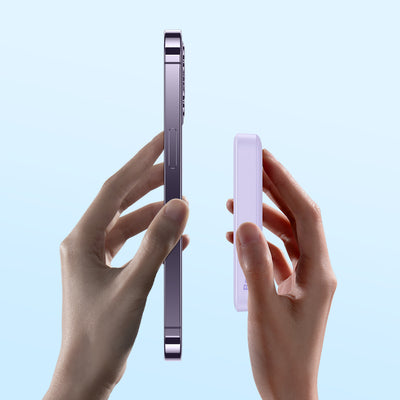 Baseus Magnetic Mini Inductive Powerbank 10000mAh 20W - Purple + USB-C - USB-C Cable
