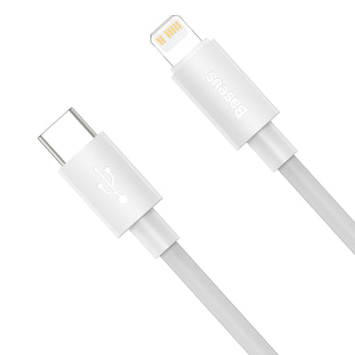 Baseus Simple Wisdom Lightning / USB-C Cable 20W 1.5 m 2 pcs - White