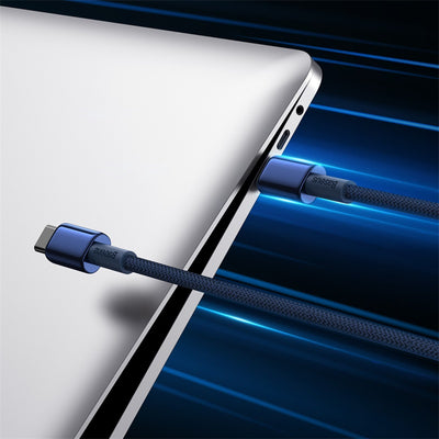 Baseus Tungsten Gold USB-C / USB-C 100W Cable 2m - Navy Blue