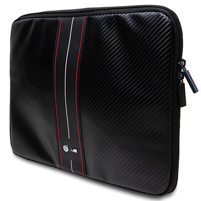 BMW Carbon & Red Stripe sleeve for a 14" laptop - black