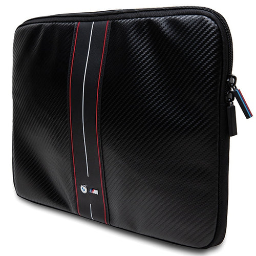 BMW Carbon & Red Stripe sleeve for a 14" laptop - black