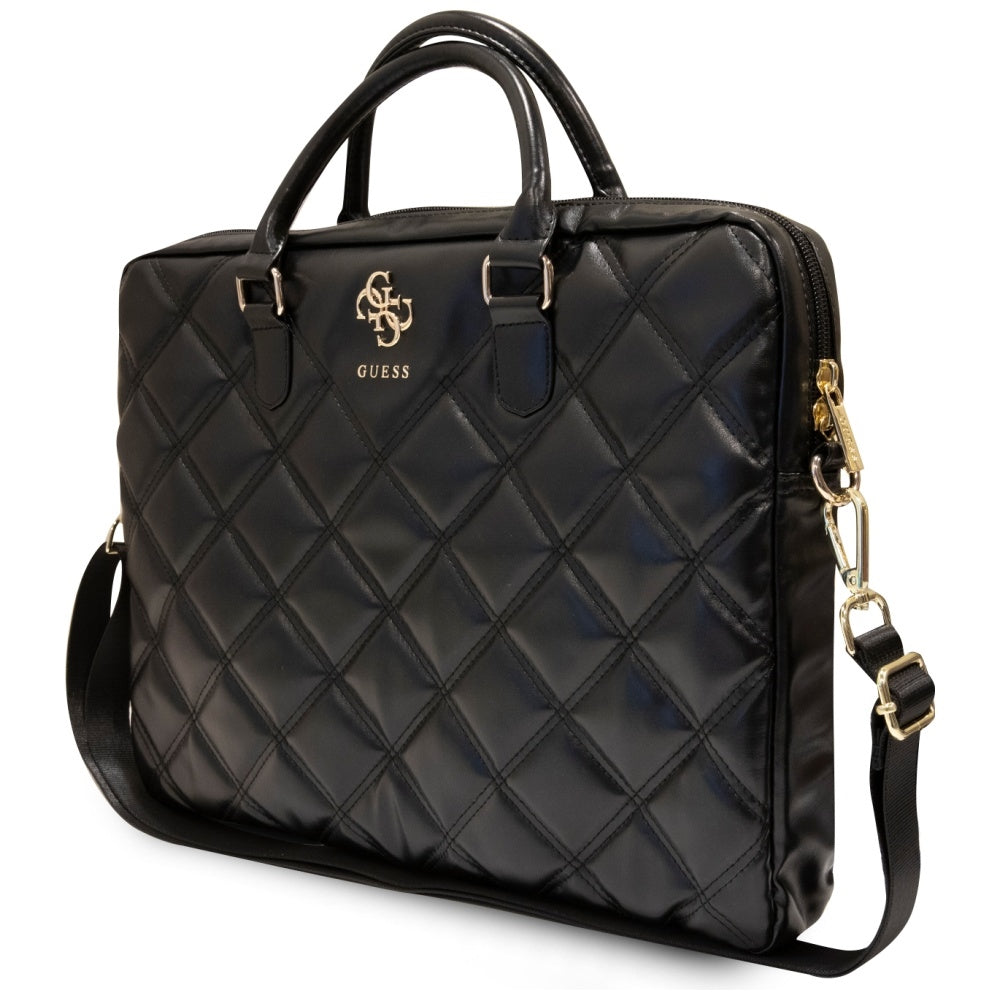 Guess 4G Quilted bag for a 16" laptop - black