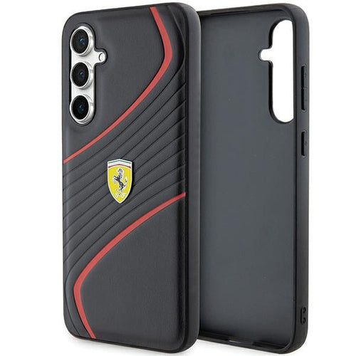 Ferrari Twist Metal Logo case for Samsung Galaxy S23 FE - black