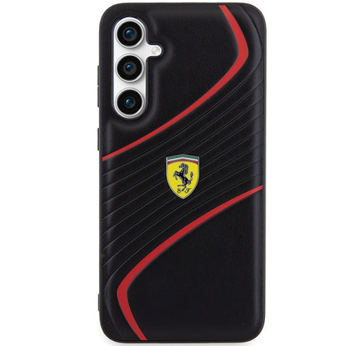Ferrari Twist Metal Logo case for Samsung Galaxy S23 FE - black