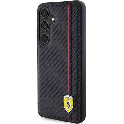 Ferrari Carbon Printed Line case for Samsung Galaxy S24+ - black