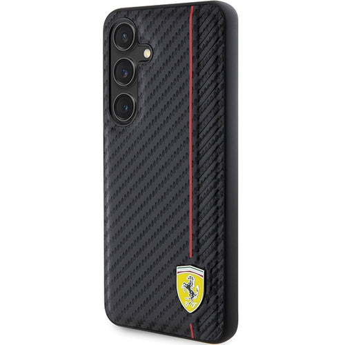 Ferrari Carbon Printed Line case for Samsung Galaxy S24 - black