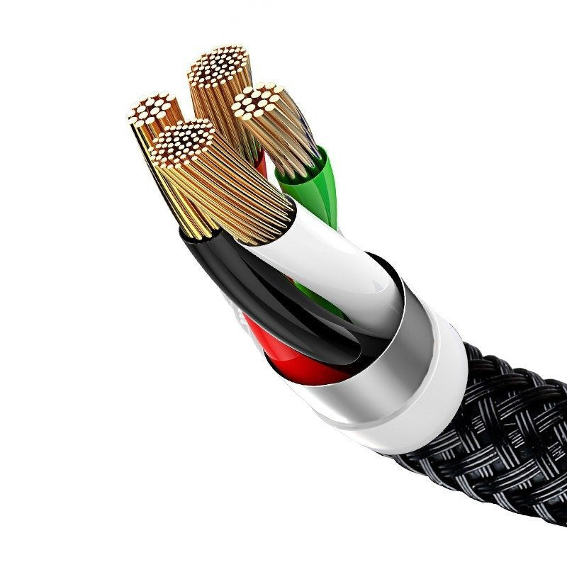 Baseus 3in1 Cable USB-C / Lightning / Micro 3,5A 0,3m (Black) - Product Image 10