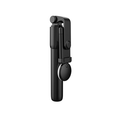 Selfie stick WR1YXS telescopic tripod 0.71m with round lamp - black — Hurtel
