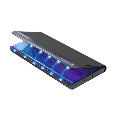 New Sleep View Case with flap and stand for Samsung Galaxy A35 - blue — Hurtel