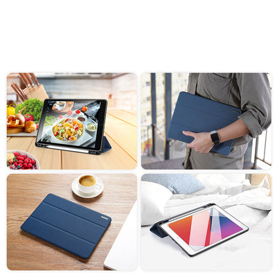 Dux Ducis Domo case with flap and smart sleep for iPad 7 / 8 / 9 10.2'' - blue