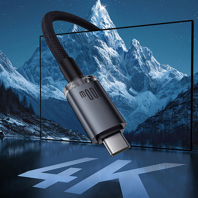 Baseus Crystal Shine CB000089 USB-C / USB-C USB3.2 cable 100W 20Gbps 1.5m - black