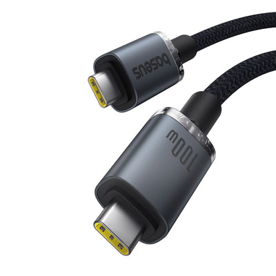 Baseus Crystal Shine CB000089 USB-C / USB-C USB3.2 cable 100W 20Gbps 1.5m - black