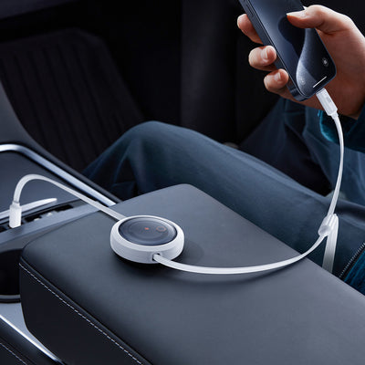 Baseus Free2Draw CB000084 retractable USB-C - Lightning / USB-C / micro USB cable 100W 1.1m - white