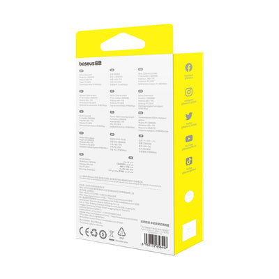 Baseus Free2Draw CB000084 retractable USB-C - Lightning / USB-C / micro USB cable 100W 1.1m - white