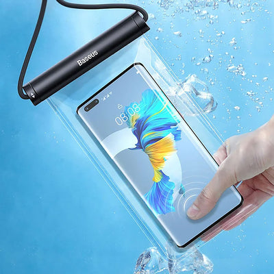 Baseus AquaGlide BS-PC030 case waterproof IPX8 with cylindrical clasp - black