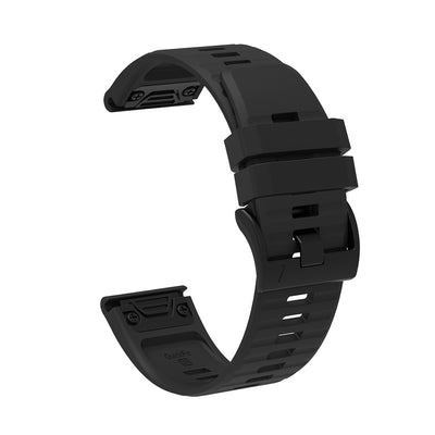 Silicone Strap for Garmin Fenix 3 / 5X / 6X / 7X Pro - Black — Hurtel