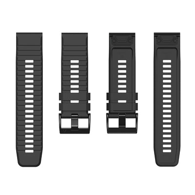 Silicone Strap for Garmin Fenix 3 / 5X / 6X / 7X Pro - Black — Hurtel
