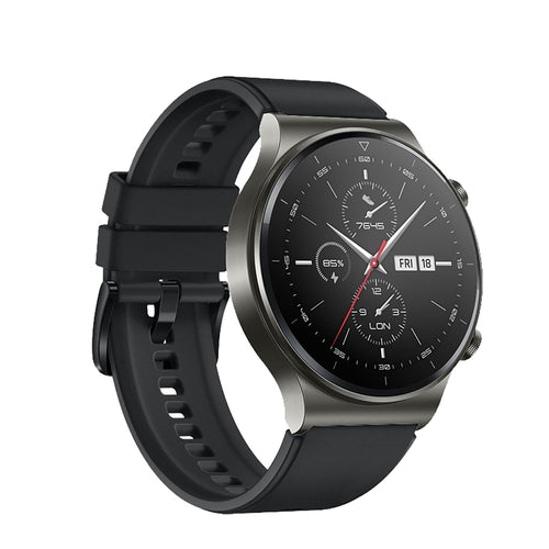 Silicone Strap for Huawei Watch GT 2 / 3 / 4 / 2 Pro / 3 Pro / 4 Pro / GT 2e - Black — Hurtel