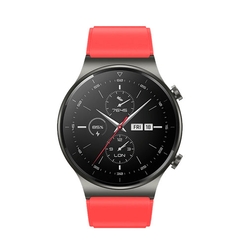 Silicone Strap for Huawei Watch GT 2 / 3 / 4 / 2 Pro / 3 Pro / 4 Pro / GT 2e - Red — Hurtel