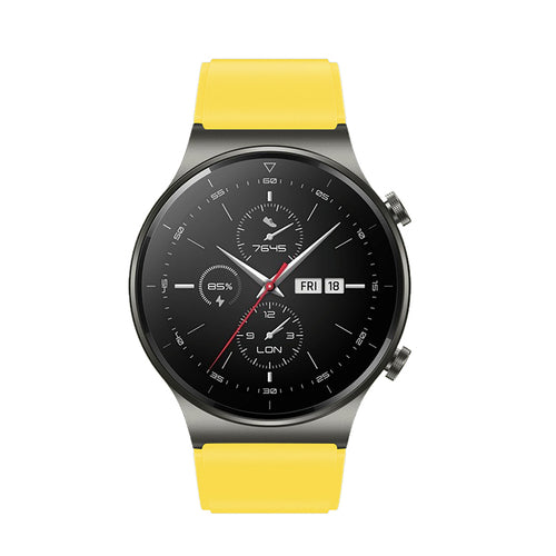 Silicone Strap for Huawei Watch GT 2 / 3 / 4 / 2 Pro / 3 Pro / 4 Pro / GT 2e - Yellow — Hurtel