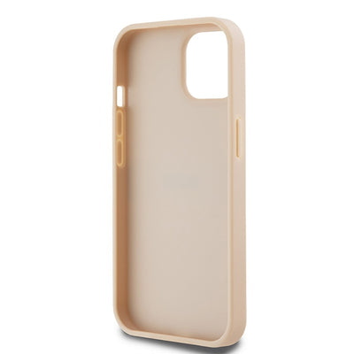 DKNY Leather Mono Stripe & Metal Logo case for iPhone 15 / 14 / 13 - pink