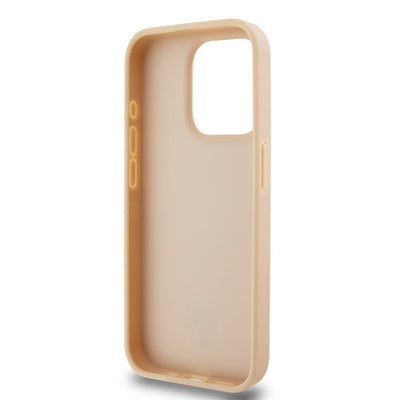 DKNY Leather Checkered Mono Pattern & Printed Stripes case for iPhone 15 Pro Max - pink