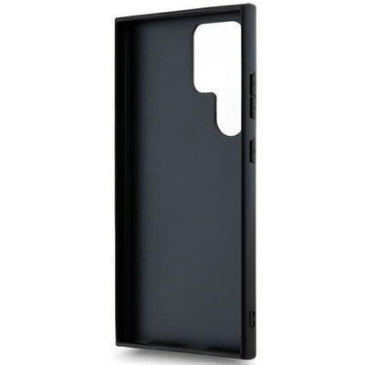 DKNY Leather Mono Stripe & Metal Logo case for Samsung Galaxy S24 Ultra - black