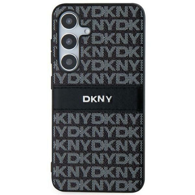 DKNY Leather Mono Stripe & Metal Logo case for Samsung Galaxy S24+ - black