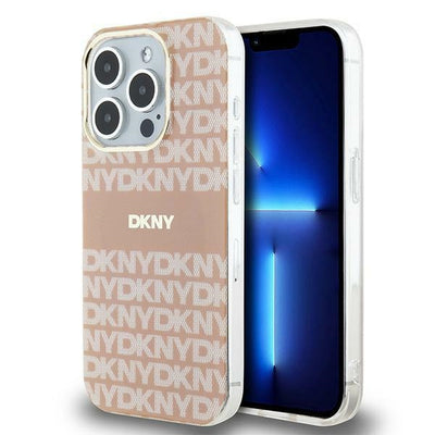 DKNY IML Mono & Stripe MagSafe case for iPhone 14 Pro Max - pink