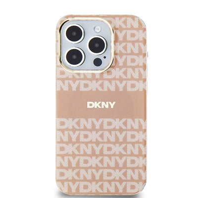 DKNY IML Mono & Stripe MagSafe case for iPhone 14 Pro Max - pink