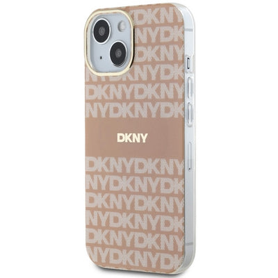DKNY IML Mono & Stripe MagSafe Case for iPhone 15 Plus / 14 Plus - Pink
