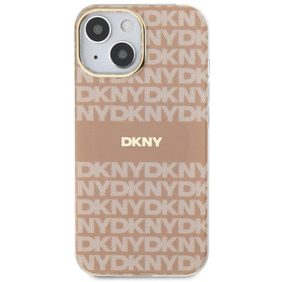 DKNY IML Mono & Stripe MagSafe Case for iPhone 15 Plus / 14 Plus - Pink