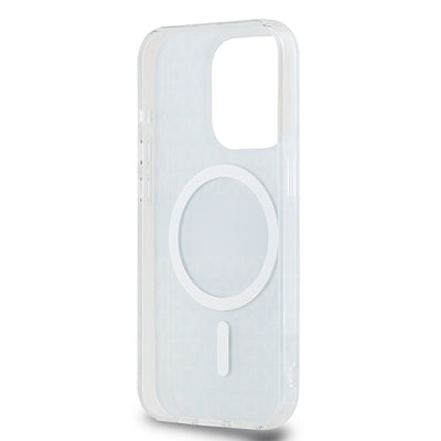 DKNY IML Mono & Stripe MagSafe case for iPhone 15 Pro Max - blue