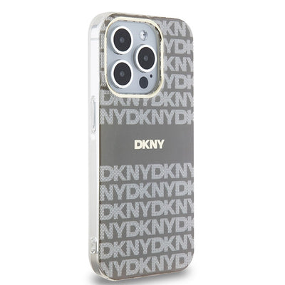 DKNY IML Mono & Stripe MagSafe case for iPhone 15 Pro Max - beige