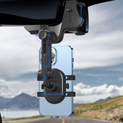 Car Phone Holder for Rearview Mirror - Black — Hurtel