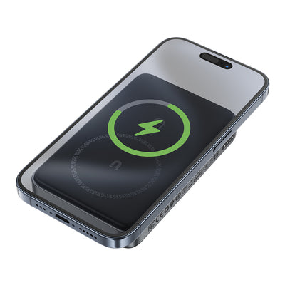 Powerbank Acefast M10 Magnetic 2x USB-C PD 30W with 15W Inductive Charging and USB-C Cable - Black