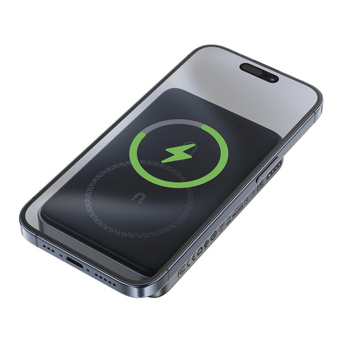 Powerbank Acefast M10 Magnetic 2x USB-C PD 30W with 15W Inductive Charging and USB-C Cable - Black