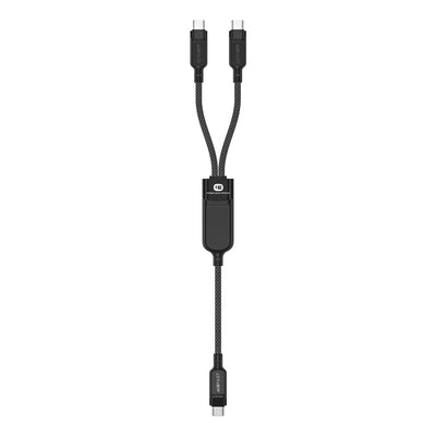 Acefast C5 USB-C - USB-C / USB-C 2in1 100W 480Mb/s cable - black