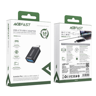Acefast J1 USB-A 3.0 (Female) to USB-C 3.0 (Male) 5Gb/s Adapter - Black
