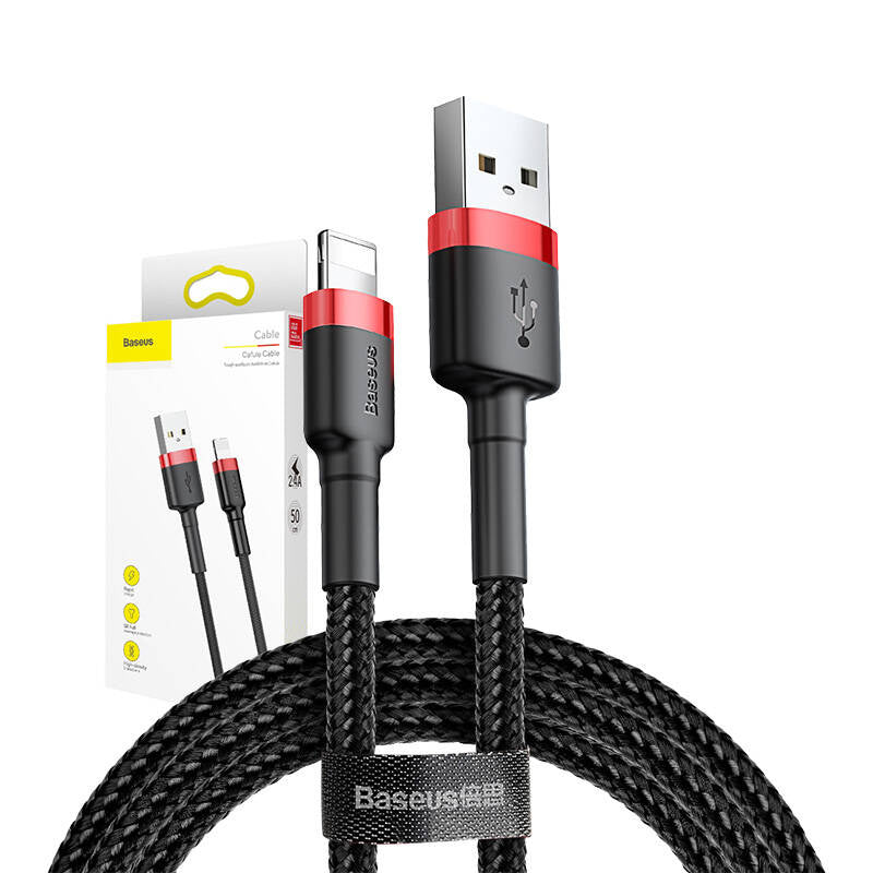 Baseus Cafule USB Lightning Cable 2,4A 0,5m (Red+Black) - Product Image 11